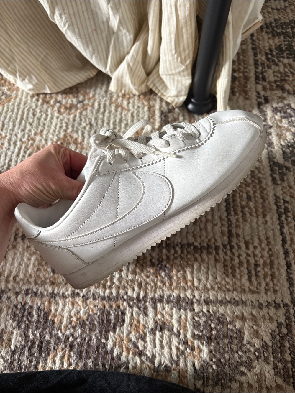 White Nike Cortez Size 8.5